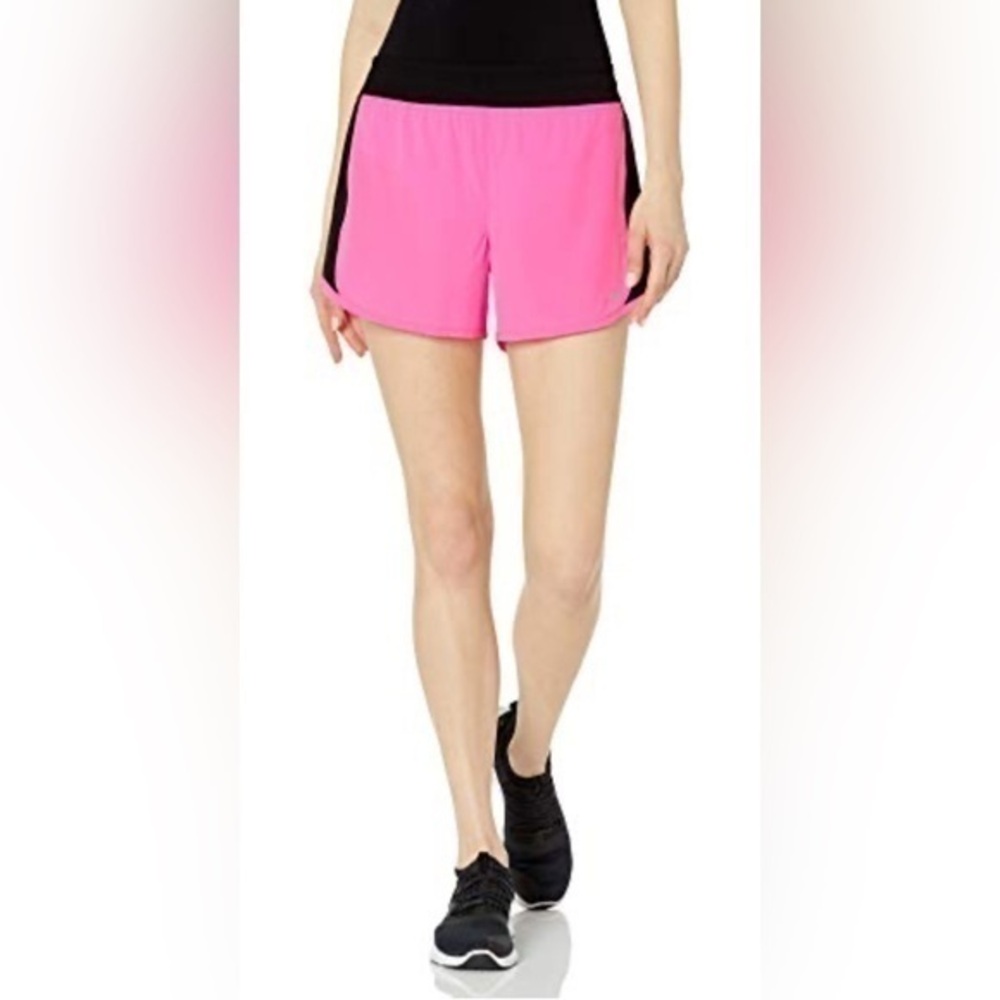 Amazon essentials lined pink athletic running shorts, size small